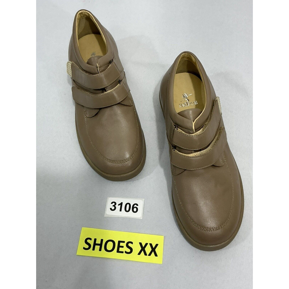 Womans Hoopoe Size 8.5 WW Two Strap Orthopedic Shoes Tan Leather NWOT